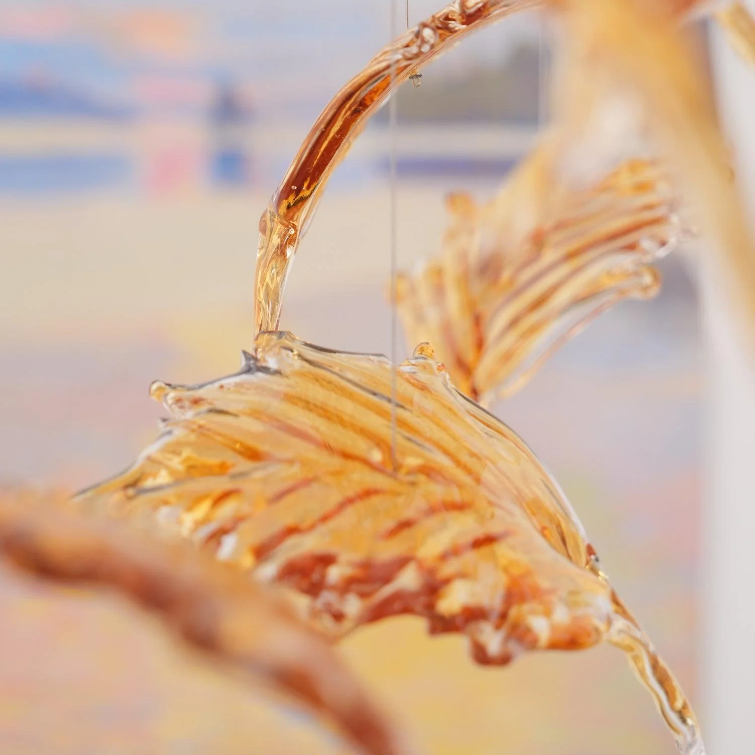 Multicolor Crystal Spiral Maple Leaf Chandelier - Image 48