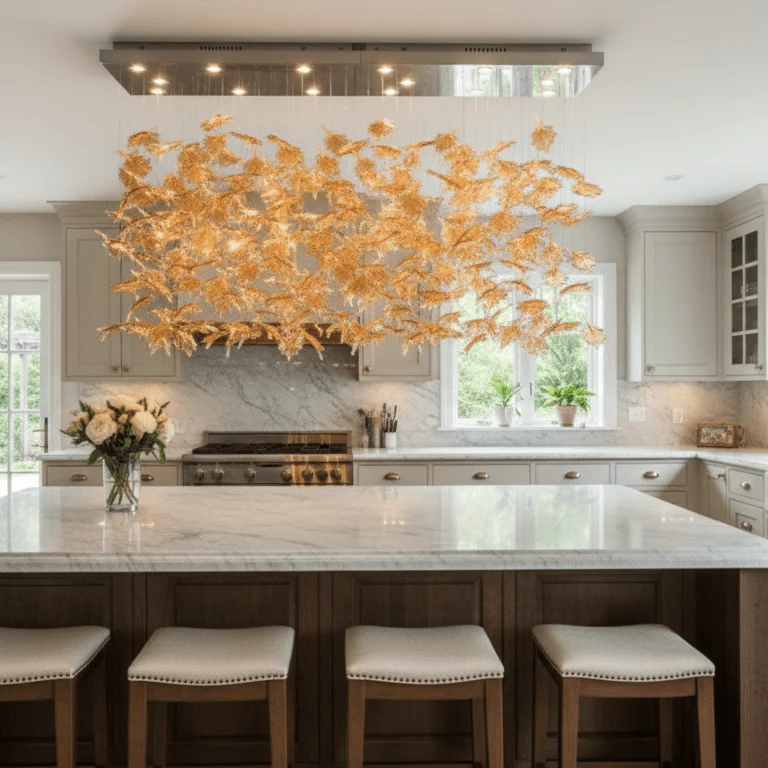 Multicolor Crystal Spiral Maple Leaf Chandelier - Image 55