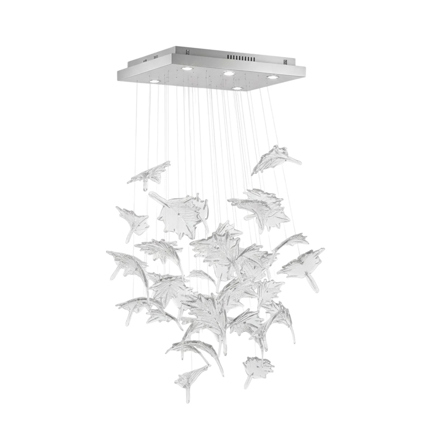 Multicolor Crystal Spiral Maple Leaf Chandelier - Image 72