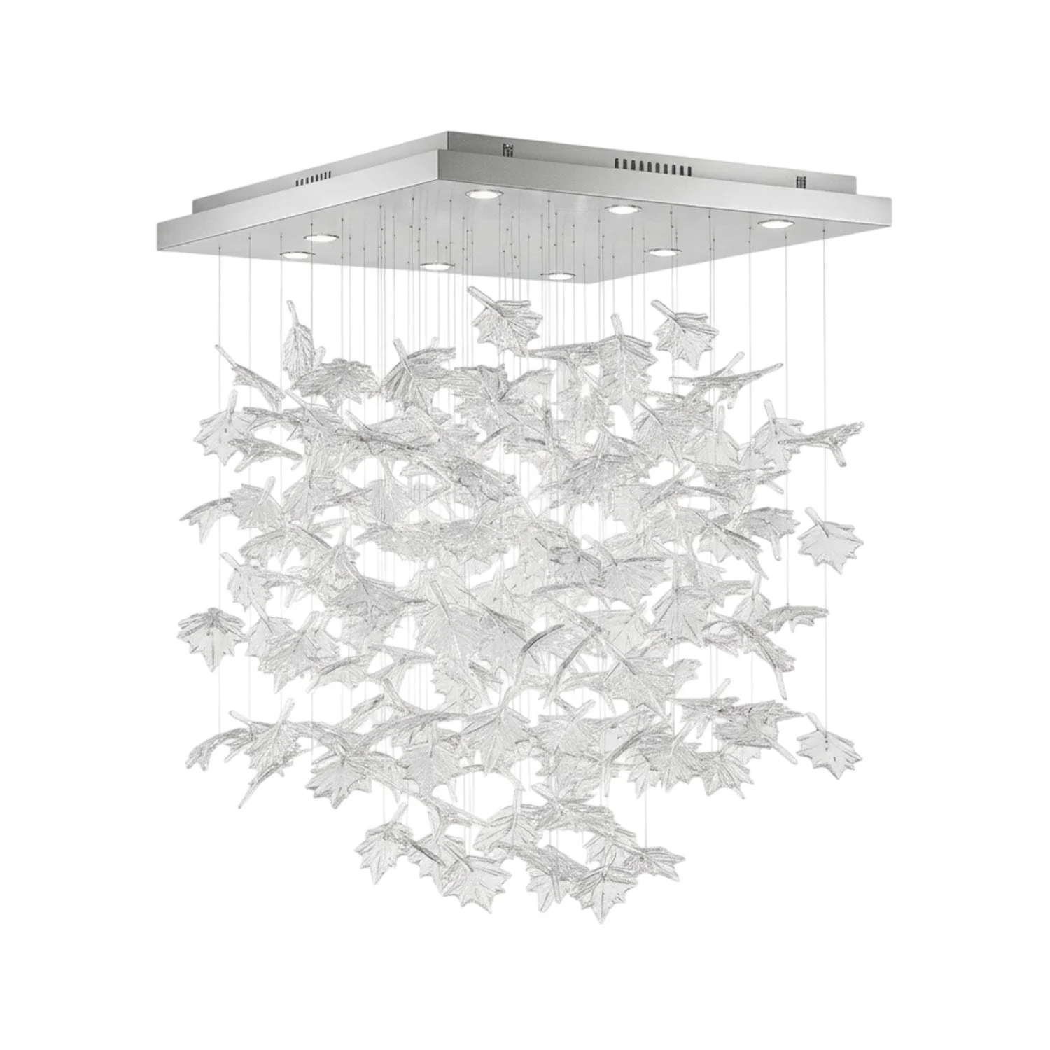 Multicolor Crystal Spiral Maple Leaf Chandelier - Image 73