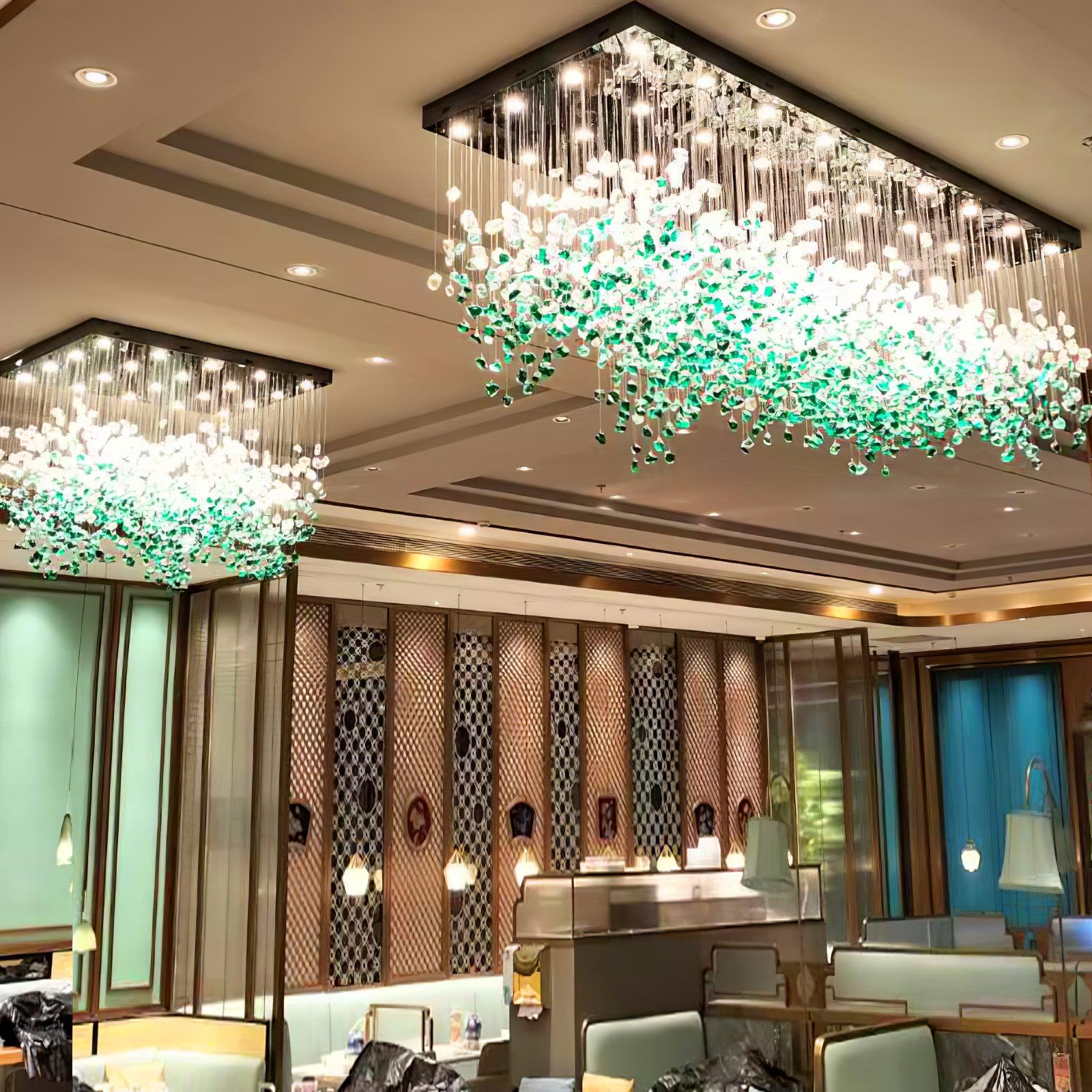 Crystal Stone Crystal Spiral Chandelier - Image 17