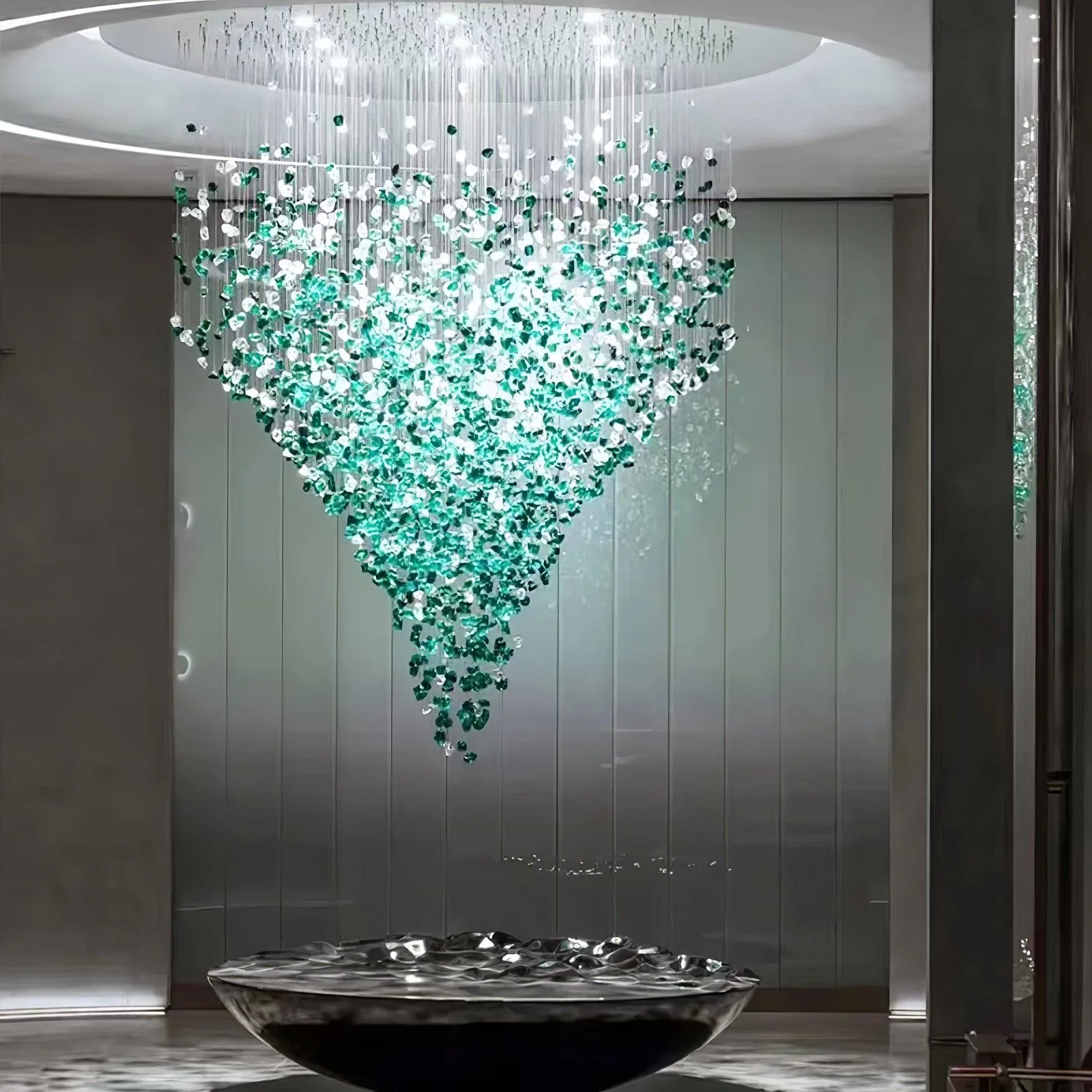 Crystal Stone Crystal Spiral Chandelier - Image 2