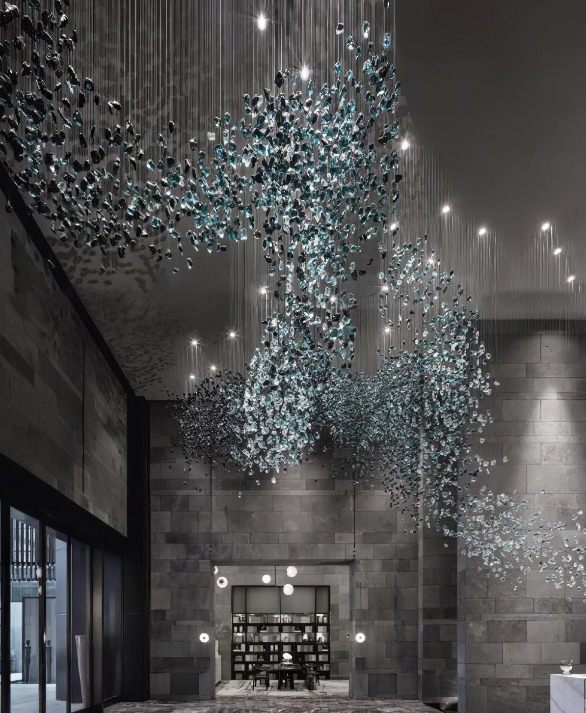 Crystal Stone Crystal Spiral Chandelier - Image 24