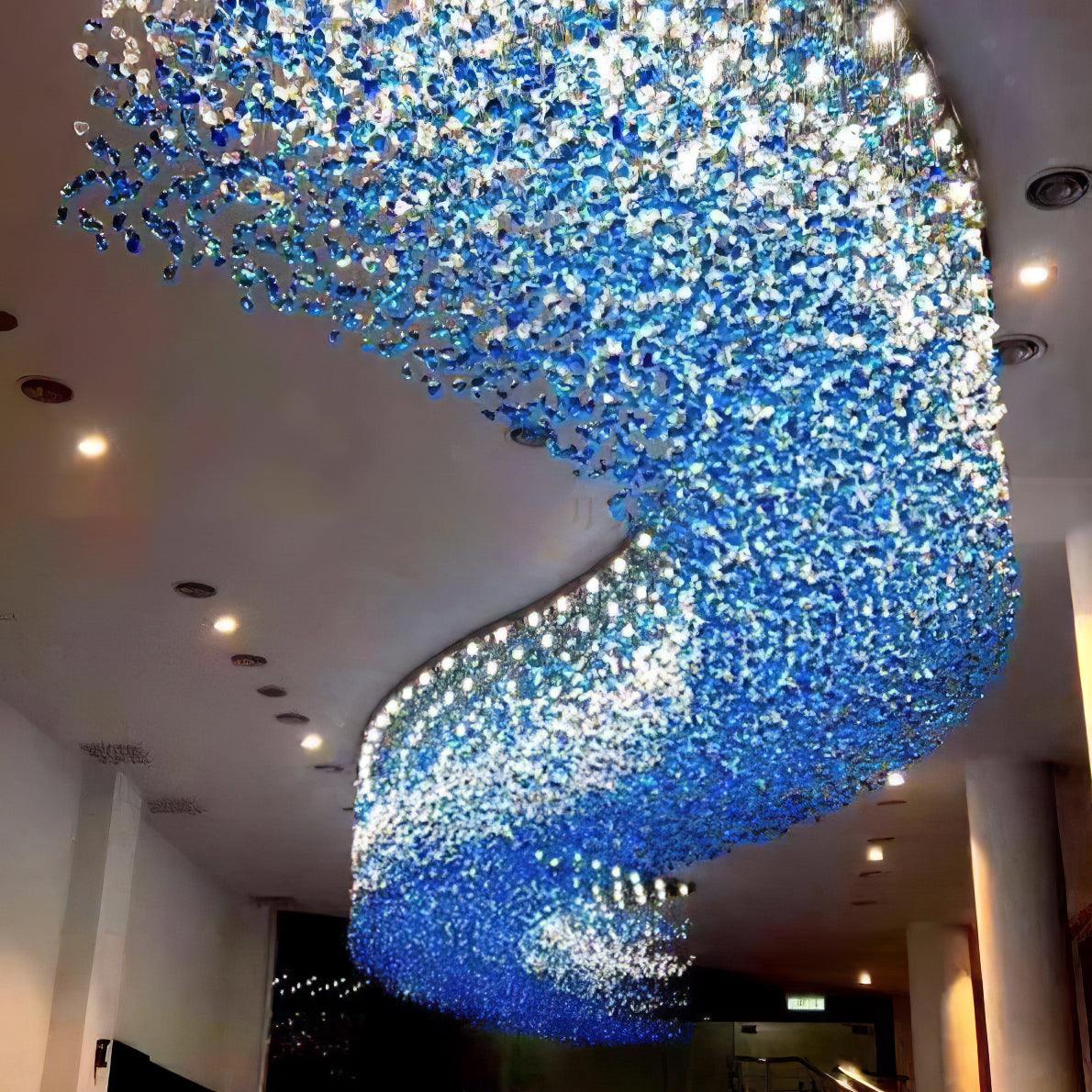 Crystal Stone Crystal Spiral Chandelier - Image 27