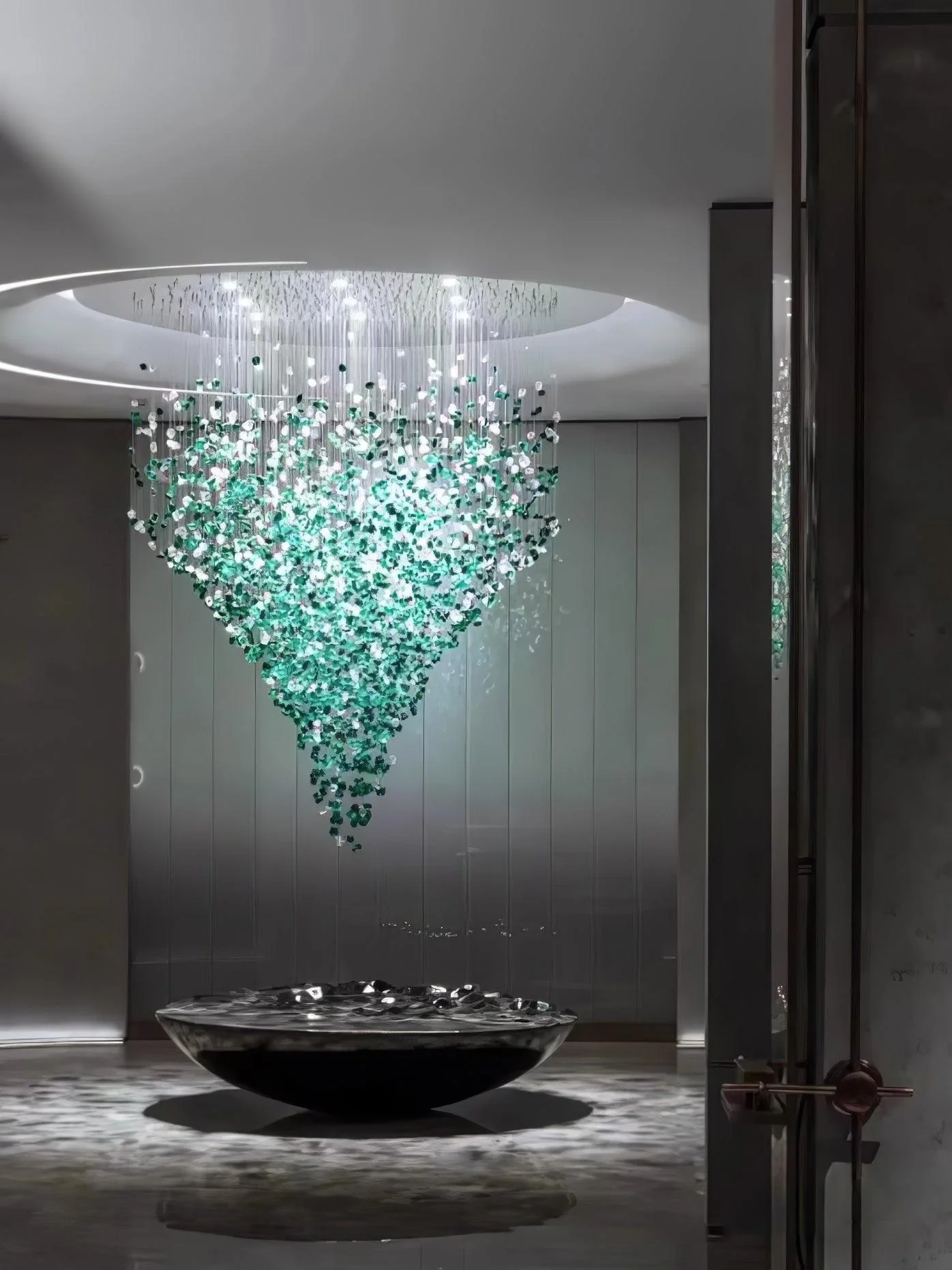 Crystal Stone Crystal Spiral Chandelier - Image 29
