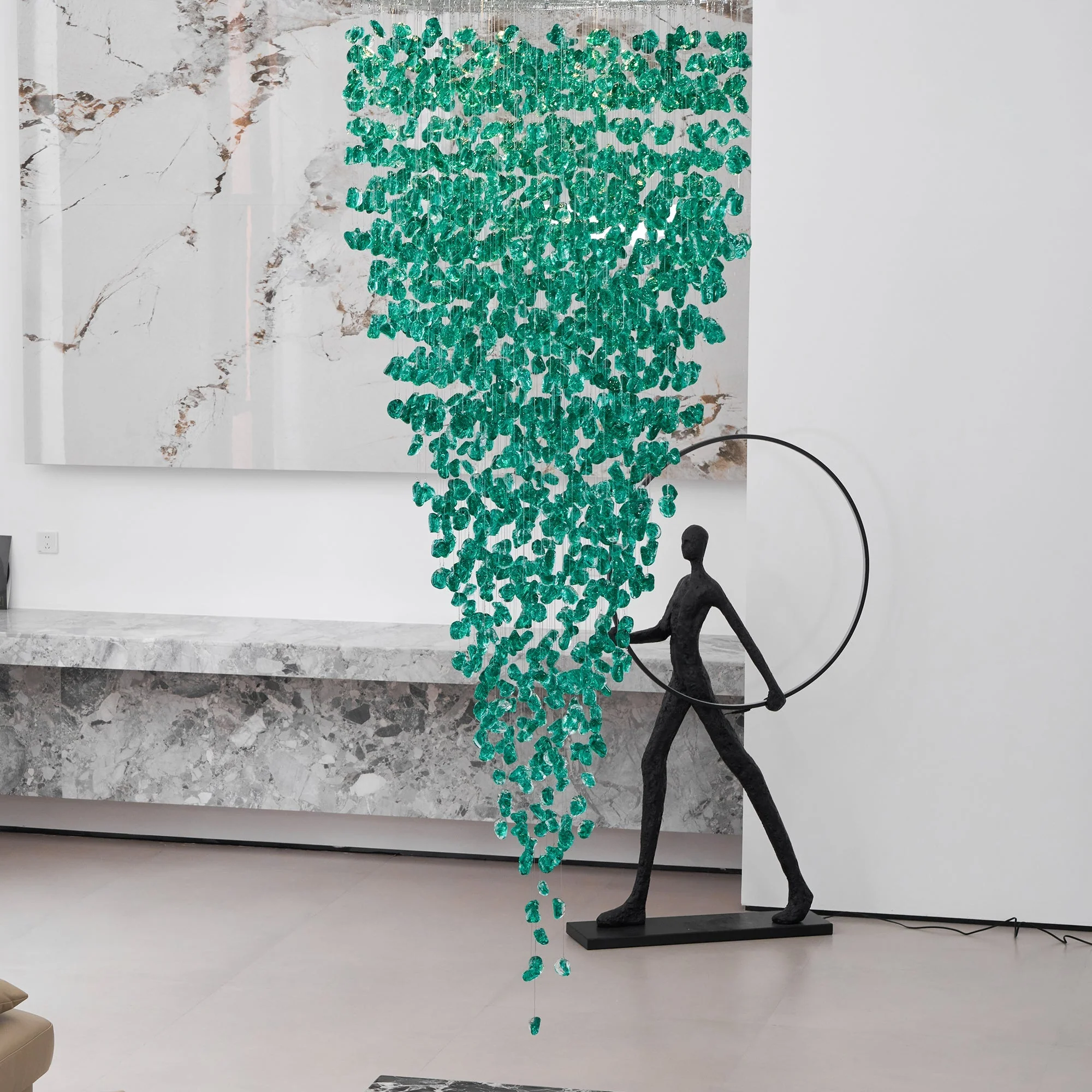 Crystal Stone Crystal Spiral Chandelier - Image 32