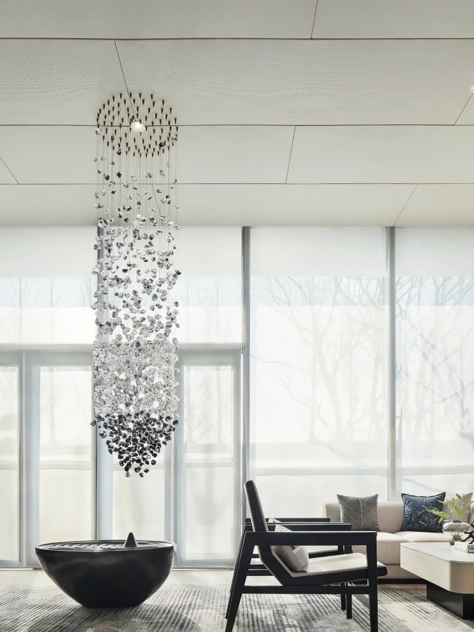 Crystal Stone Crystal Spiral Chandelier - Image 33