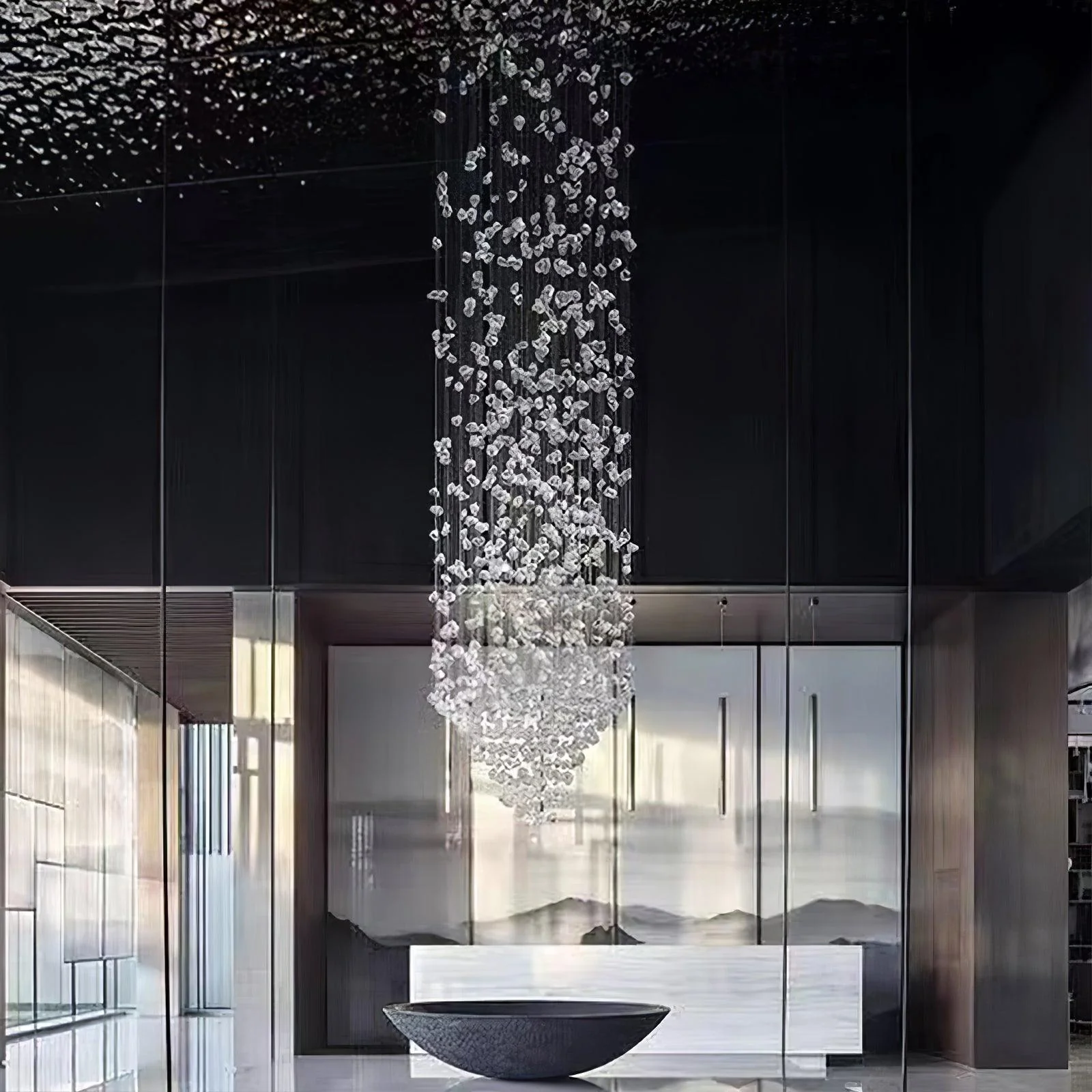Crystal Stone Crystal Spiral Chandelier - Image 34