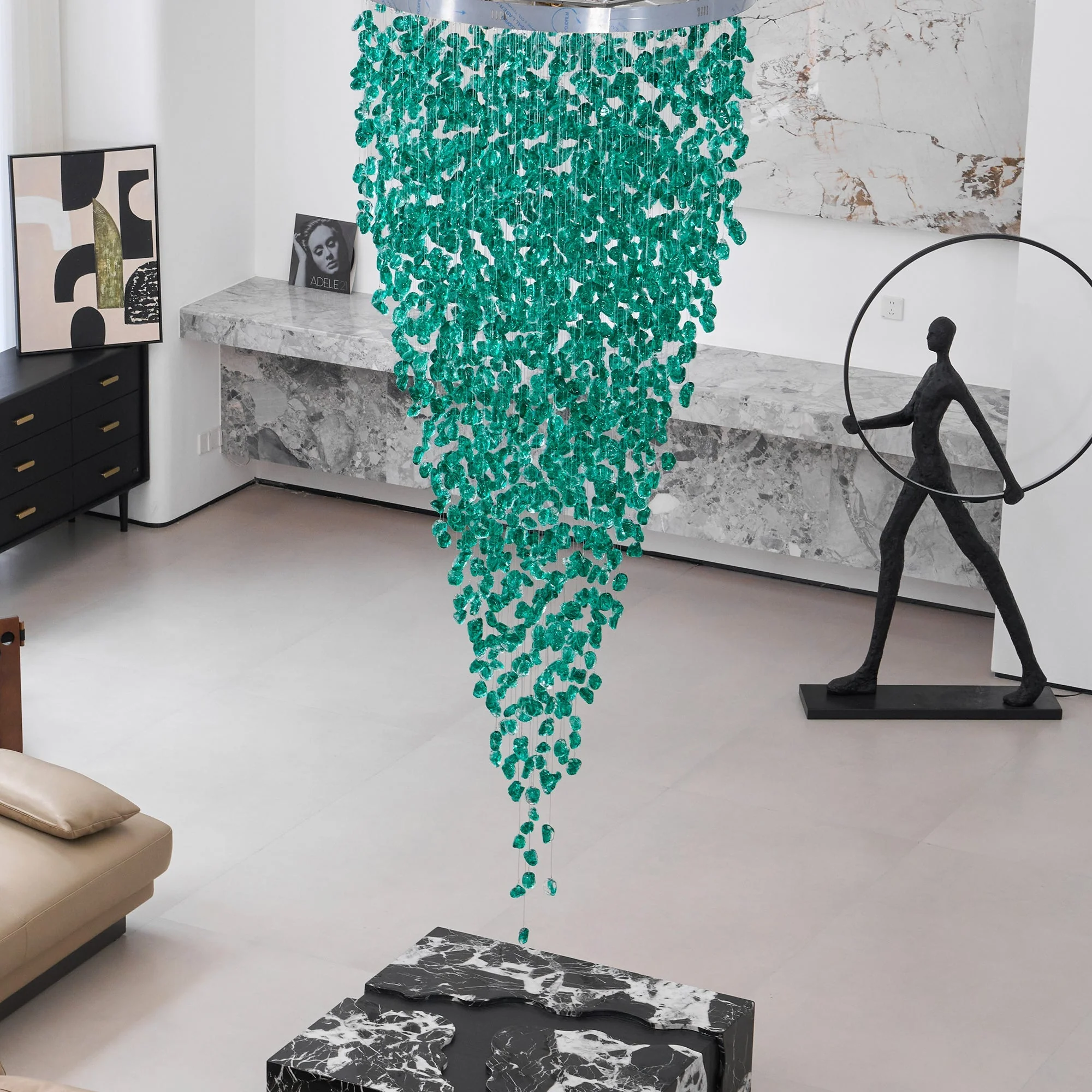 Crystal Stone Crystal Spiral Chandelier - Image 35