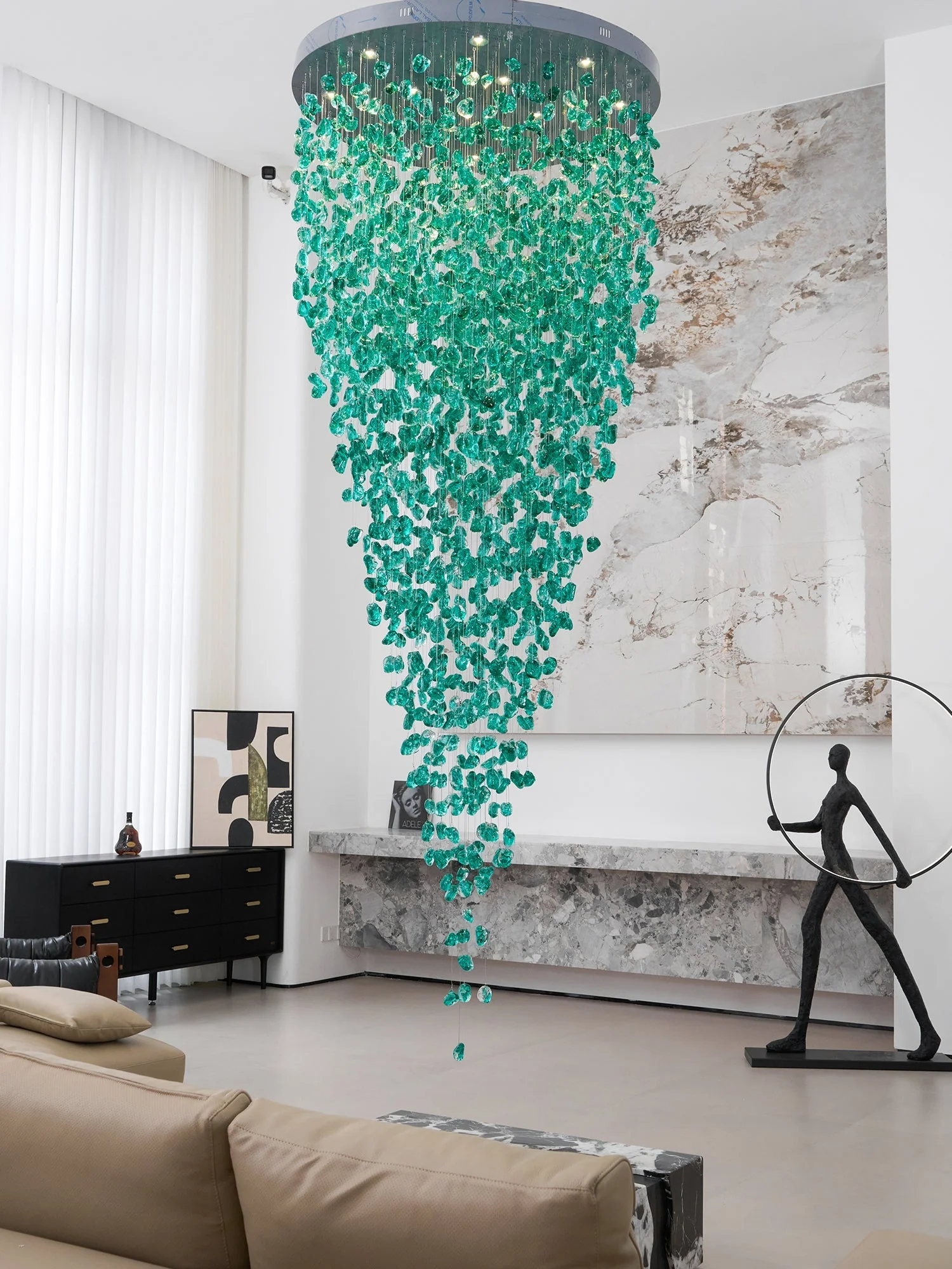 Crystal Stone Crystal Spiral Chandelier - Image 36