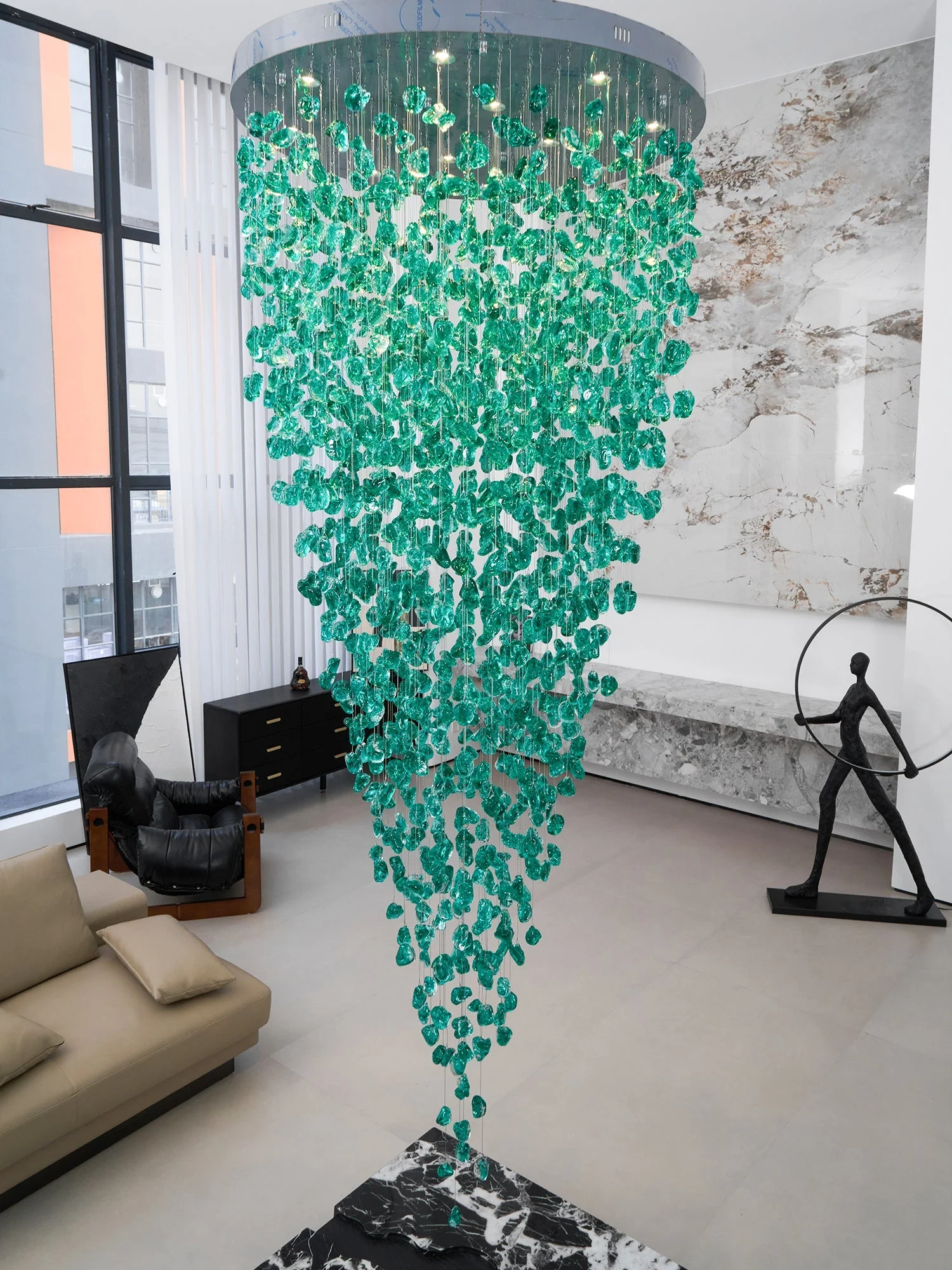 Crystal Stone Crystal Spiral Chandelier - Image 37