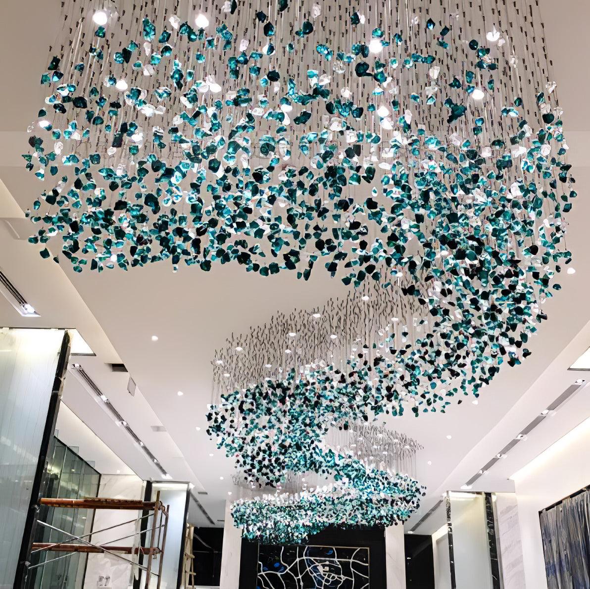 Crystal Stone Crystal Spiral Chandelier - Image 38