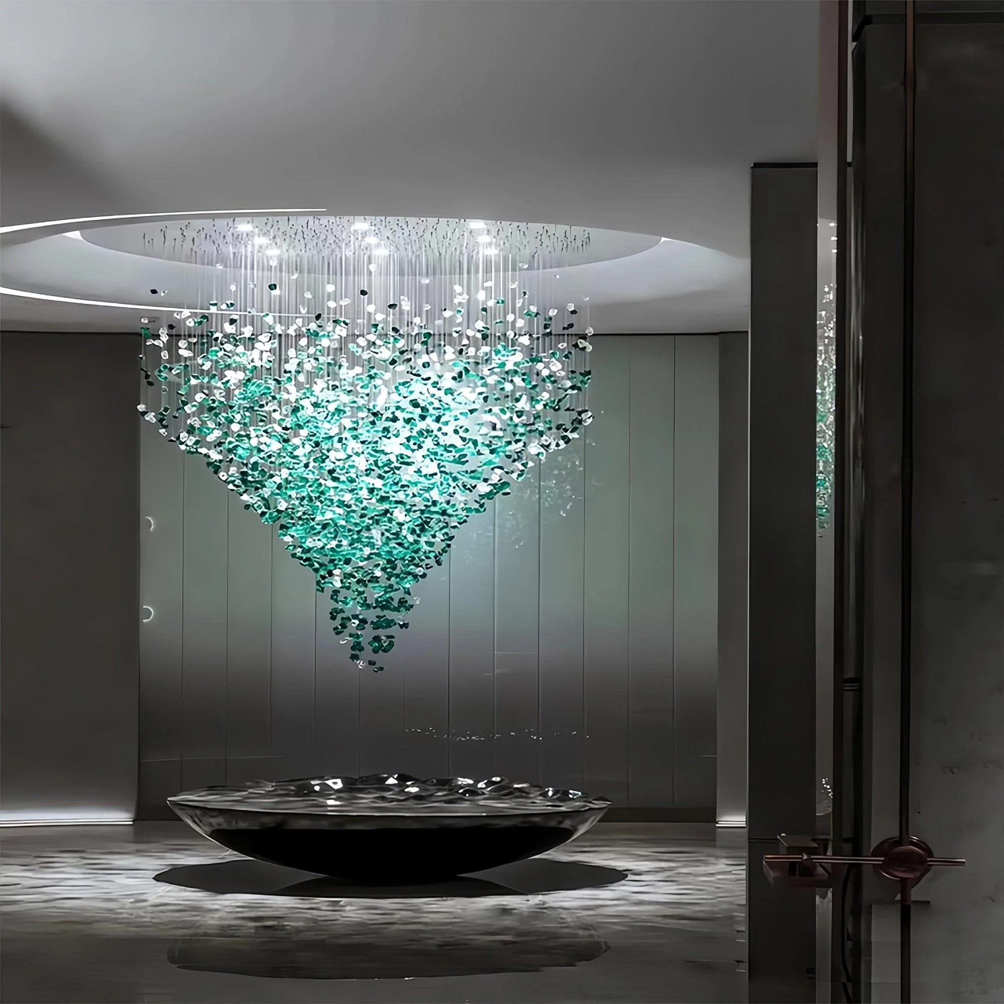 Crystal Stone Crystal Spiral Chandelier - Image 4