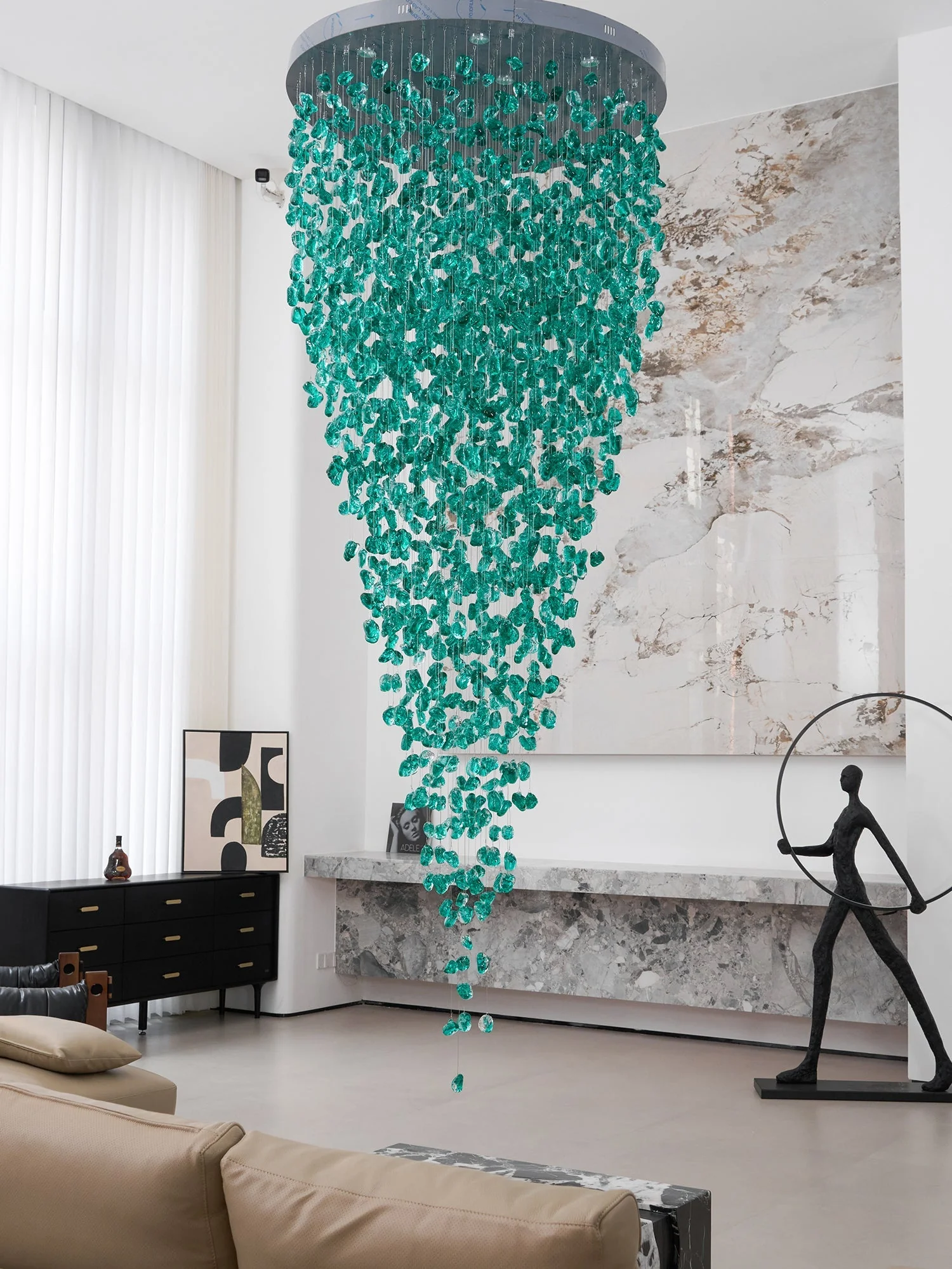Crystal Stone Crystal Spiral Chandelier - Image 42