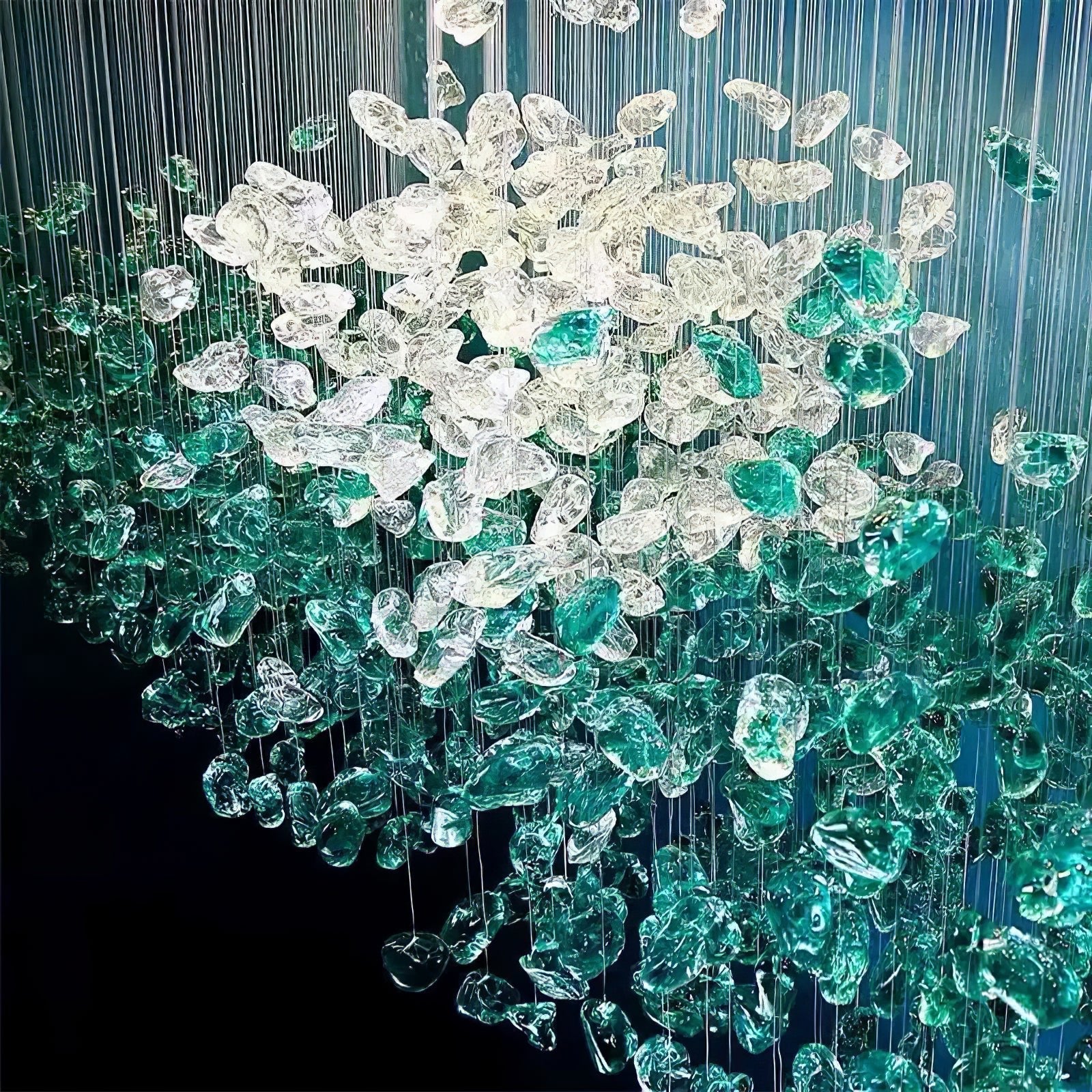 Crystal Stone Crystal Spiral Chandelier - Image 50