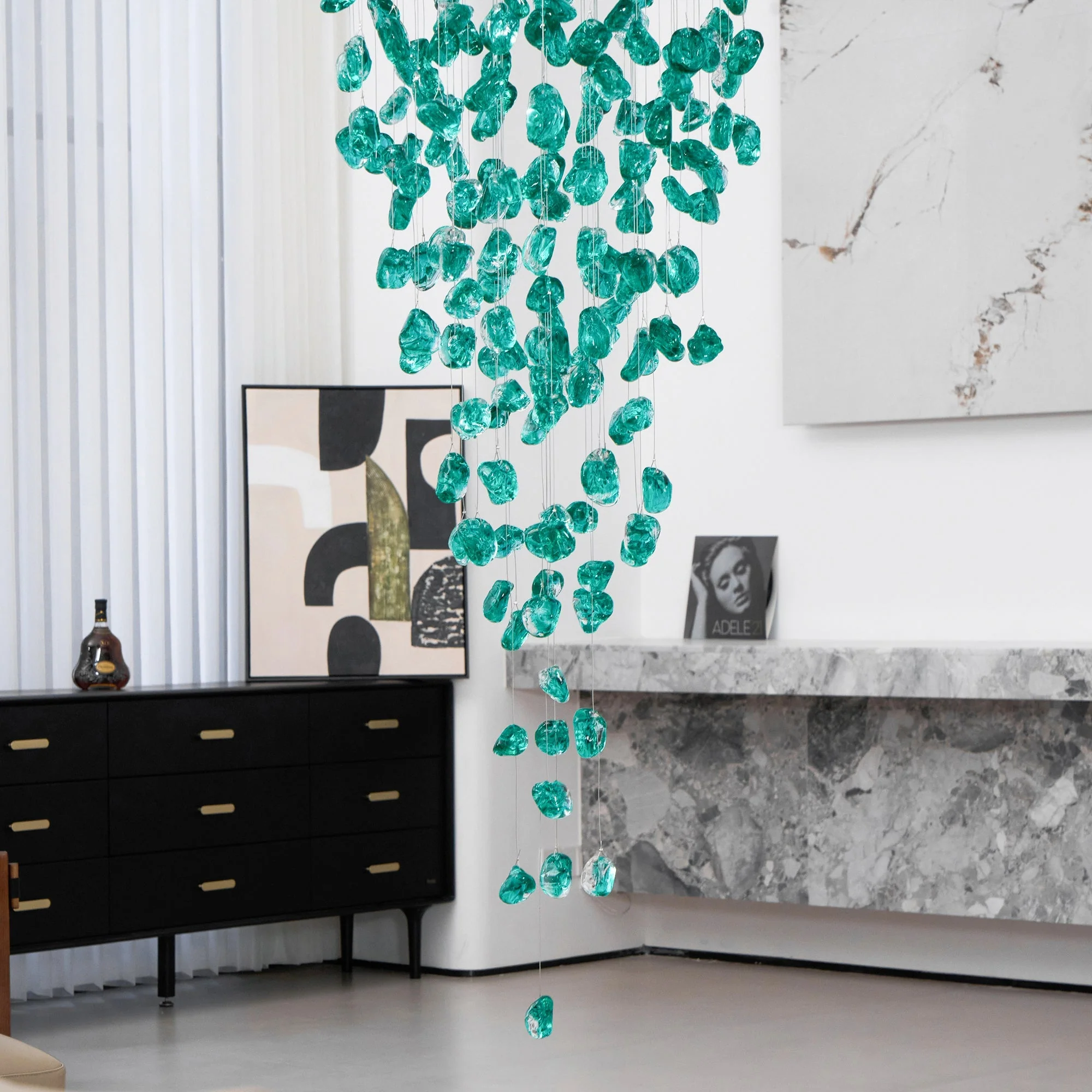 Crystal Stone Crystal Spiral Chandelier - Image 55