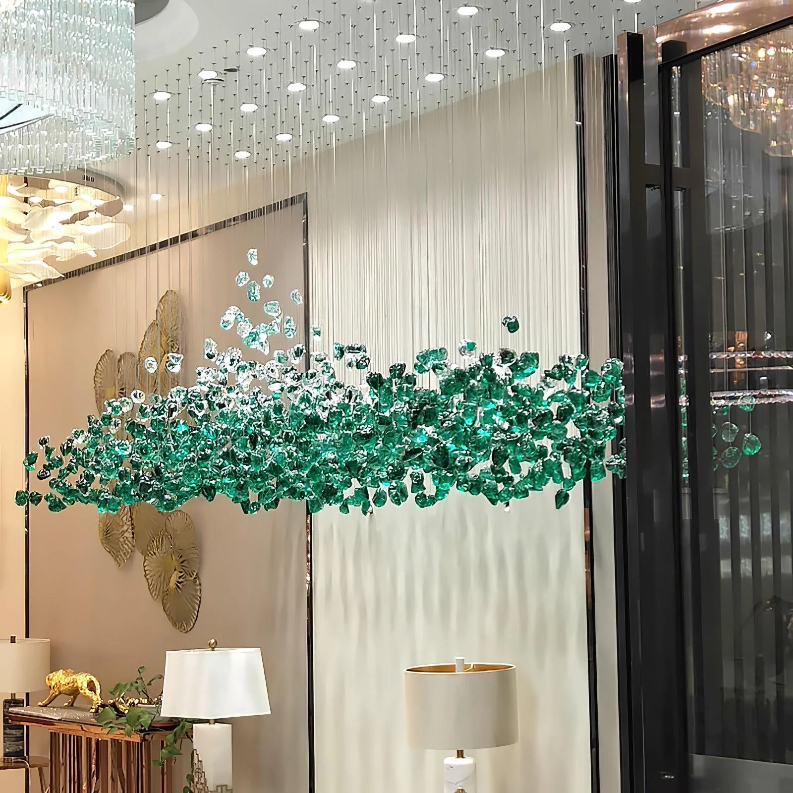 Crystal Stone Crystal Spiral Chandelier - Image 7