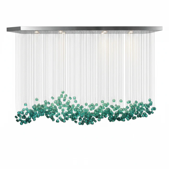 Crystal Stone Crystal Spiral Chandelier - Image 72