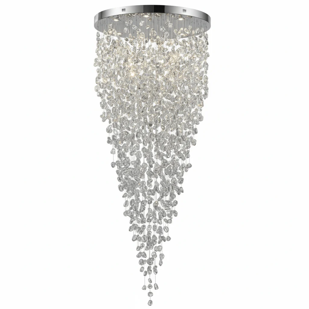 Crystal Stone Crystal Spiral Chandelier - Image 78