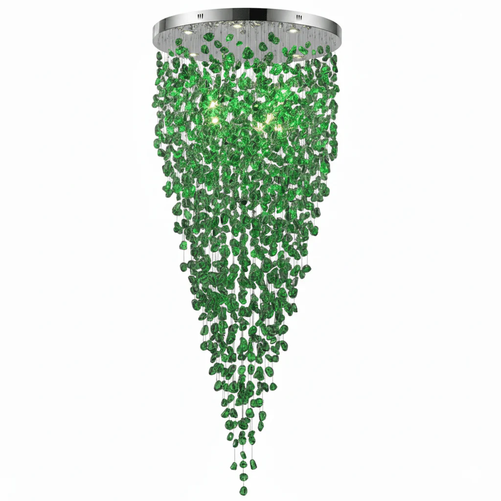 Crystal Stone Crystal Spiral Chandelier - Image 79