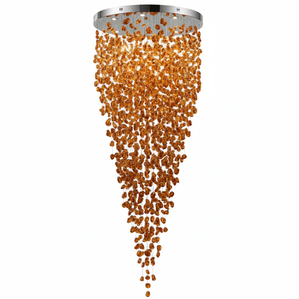 Crystal Stone Crystal Spiral Chandelier - Image 80