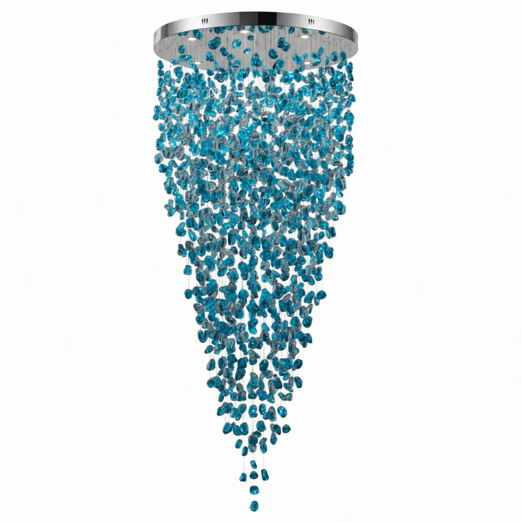 Crystal Stone Crystal Spiral Chandelier - Image 82