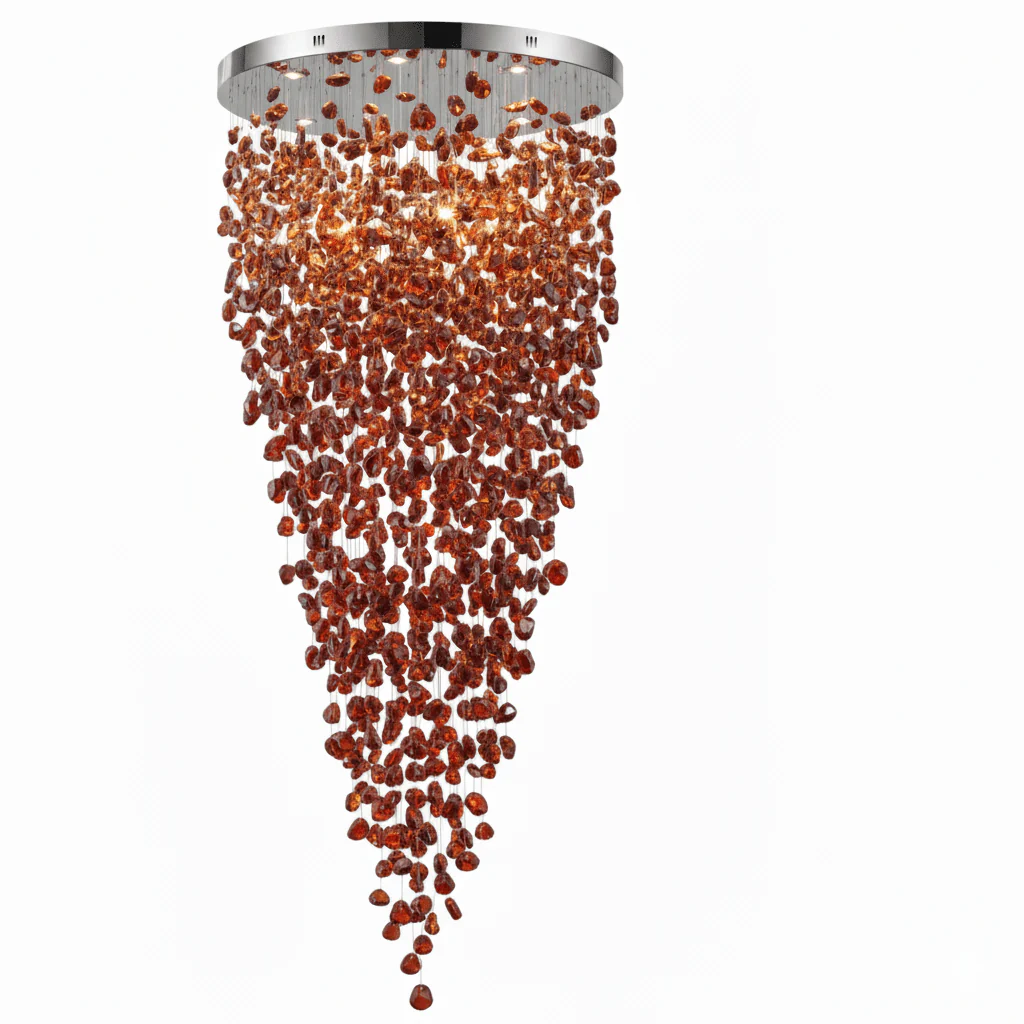 Crystal Stone Crystal Spiral Chandelier - Image 84