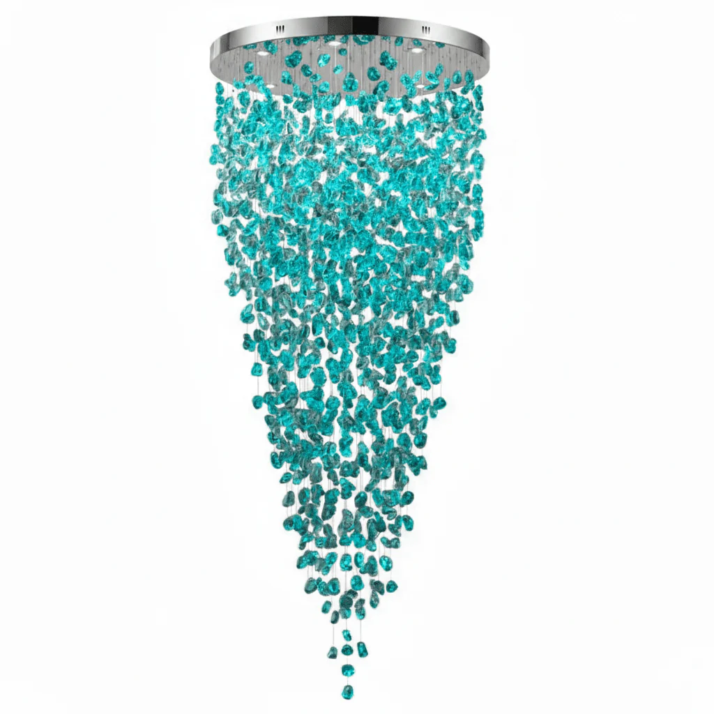 Crystal Stone Crystal Spiral Chandelier - Image 85