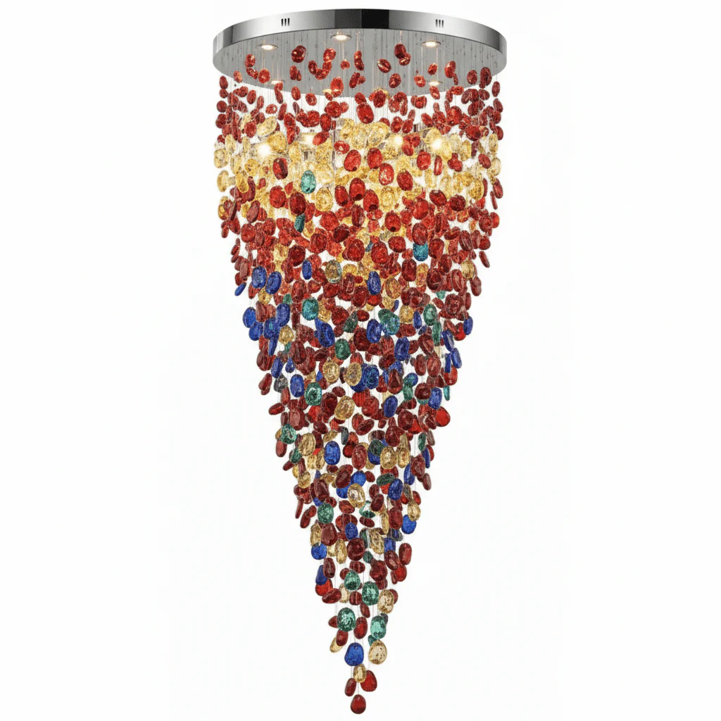 Crystal Stone Crystal Spiral Chandelier - Image 87
