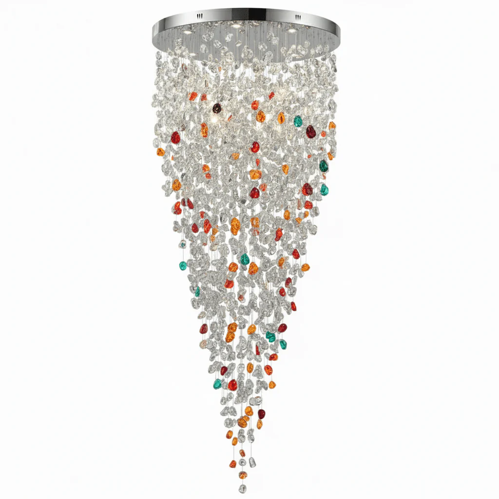 Crystal Stone Crystal Spiral Chandelier - Image 89