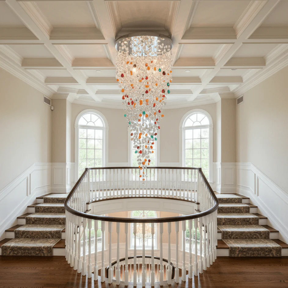 Crystal Stone Crystal Spiral Chandelier - Image 90