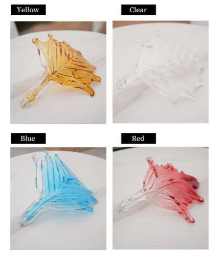 Multicolor Maple Leaf Art Glass Large Oversize Chandelier - Image 9