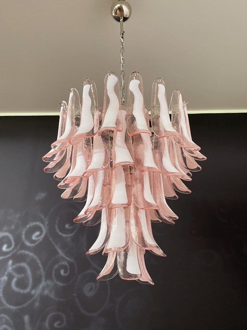 Murano Chandelier 52” Pink color - Image 13