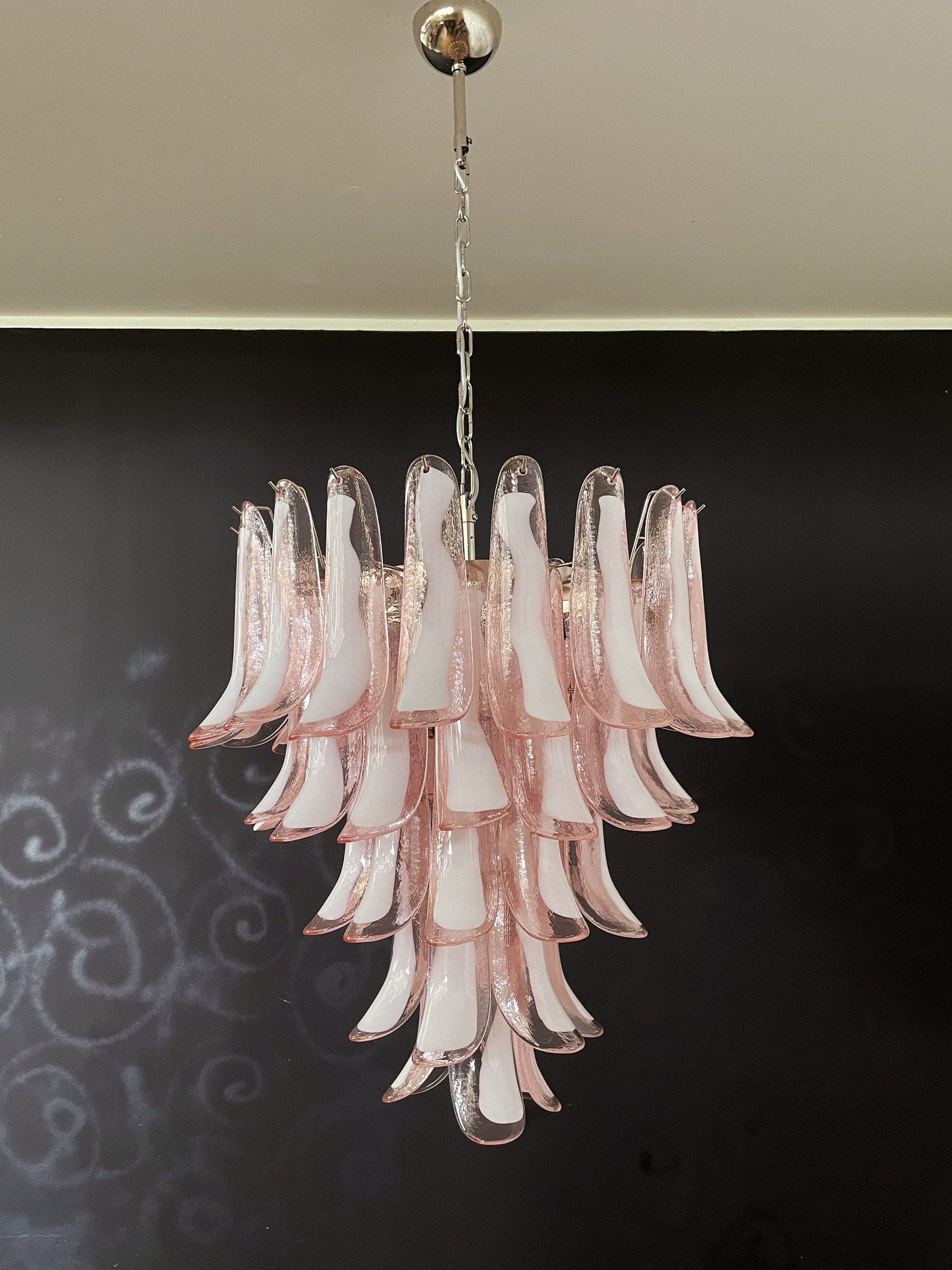 Murano Chandelier 52” Pink color - Image 3