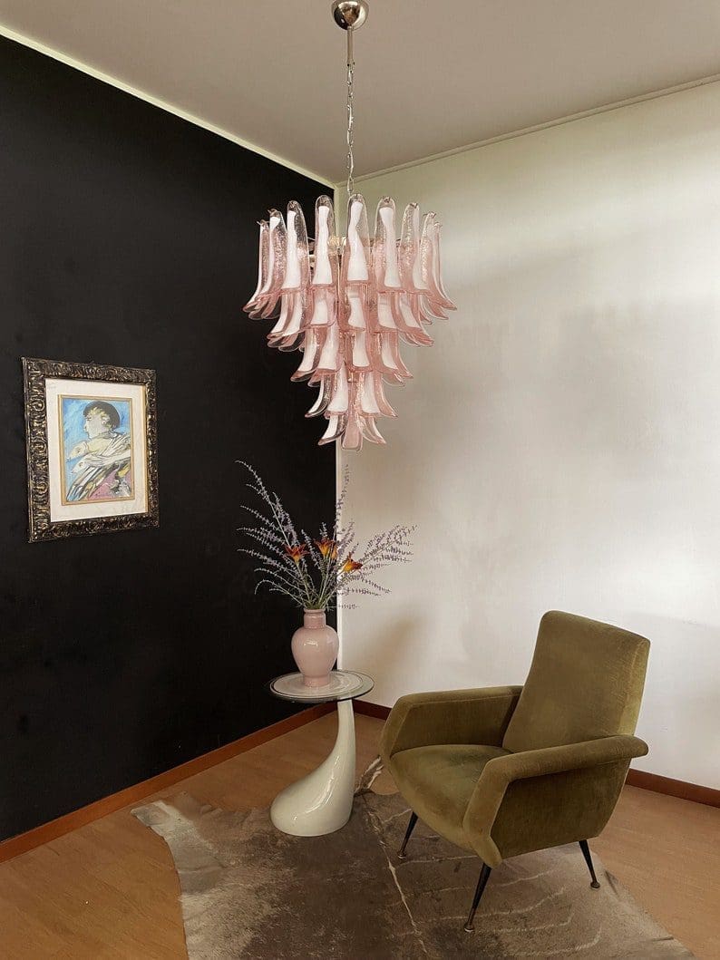 Murano Chandelier 52” Pink color - Image 6
