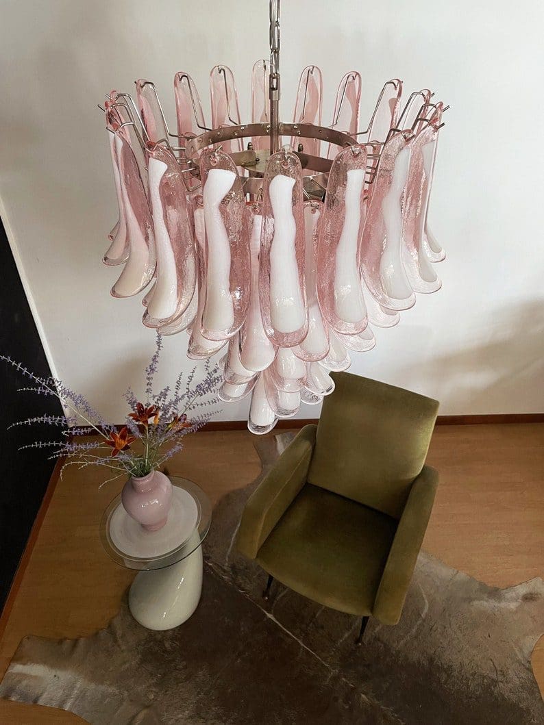 Murano Chandelier 52” Pink color - Image 7