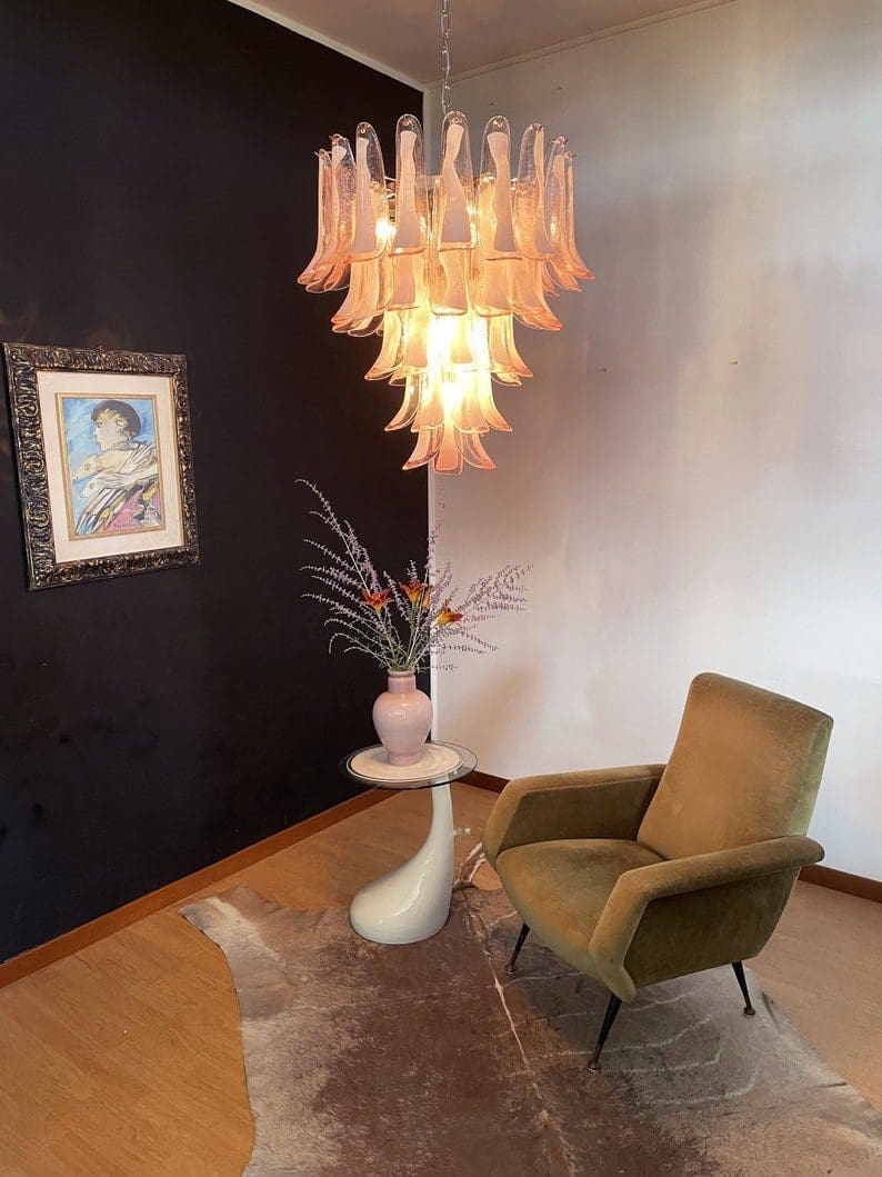 Murano Chandelier 52” Pink color - Image 8