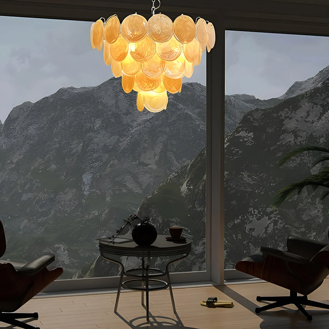 Murano Chandelier 57 Gold - Image 8