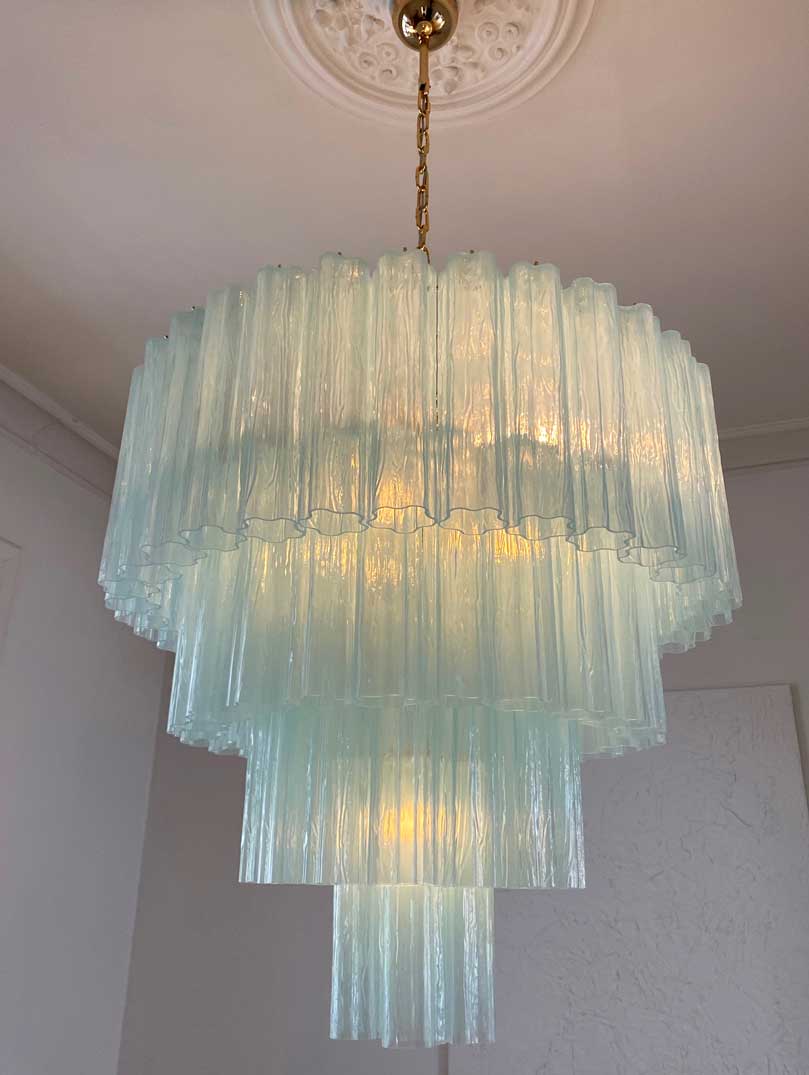 Murano Chandelier Opal Glass - Image 3