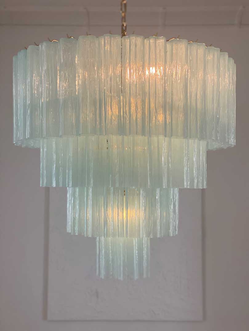 Murano Chandelier Opal Glass - Image 5