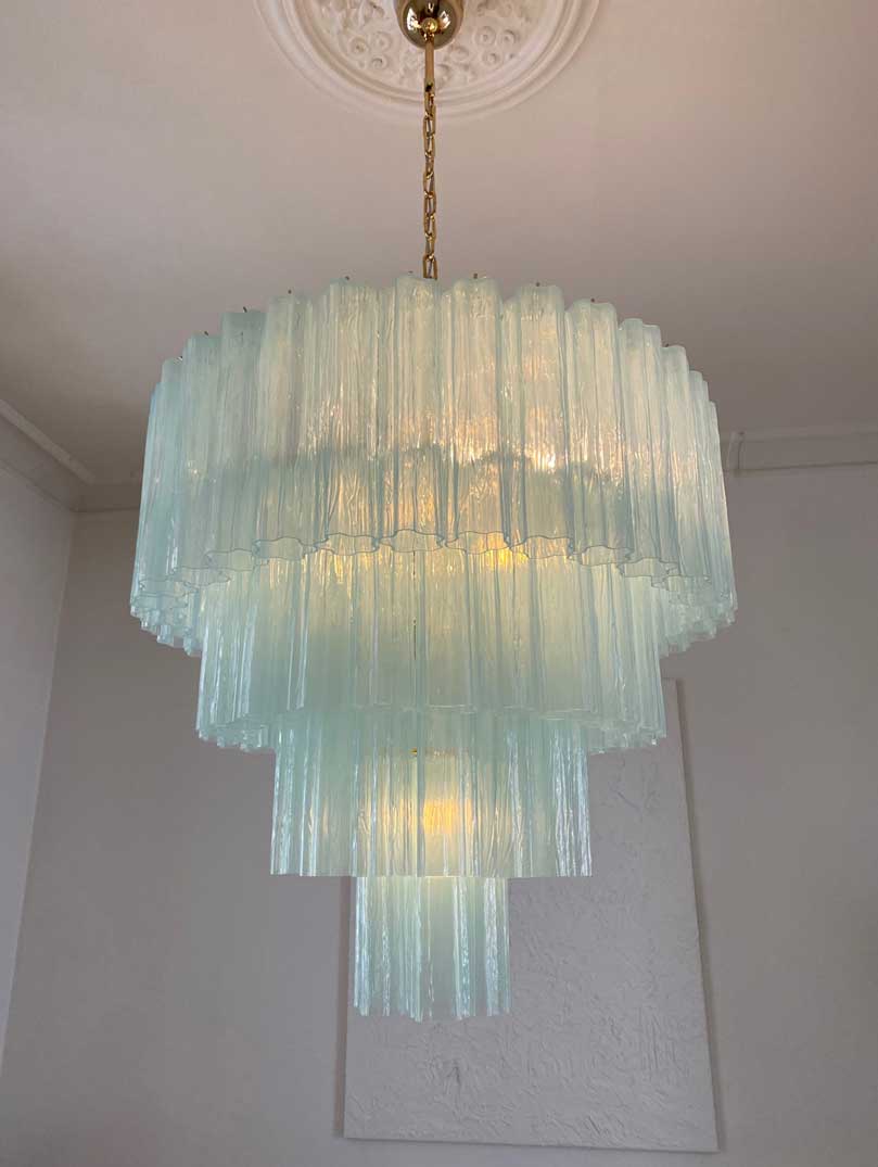 Murano Chandelier Opal Glass - Image 7