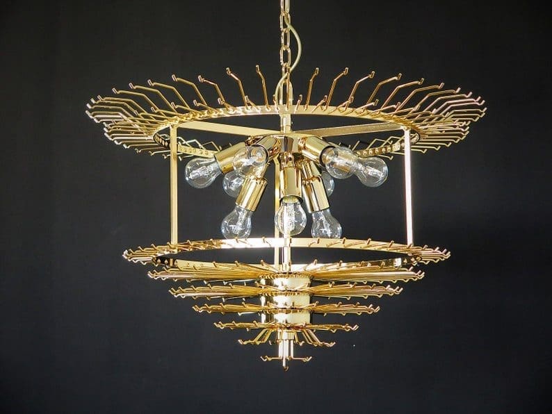 Murano Glass Chandelier – Quadriedri – 265 prisms – Transparent - Image 4