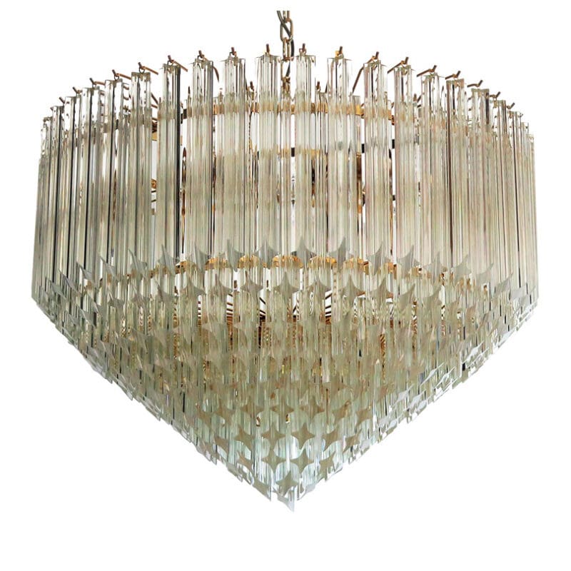 Murano Glass Chandelier – Quadriedri – 265 prisms – Transparent - Image 7