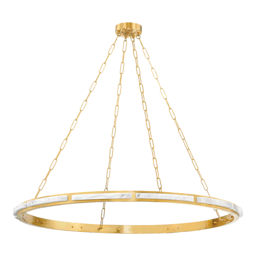 Natalie Modern Round Indoor Alabaster Chandelier - Image 3