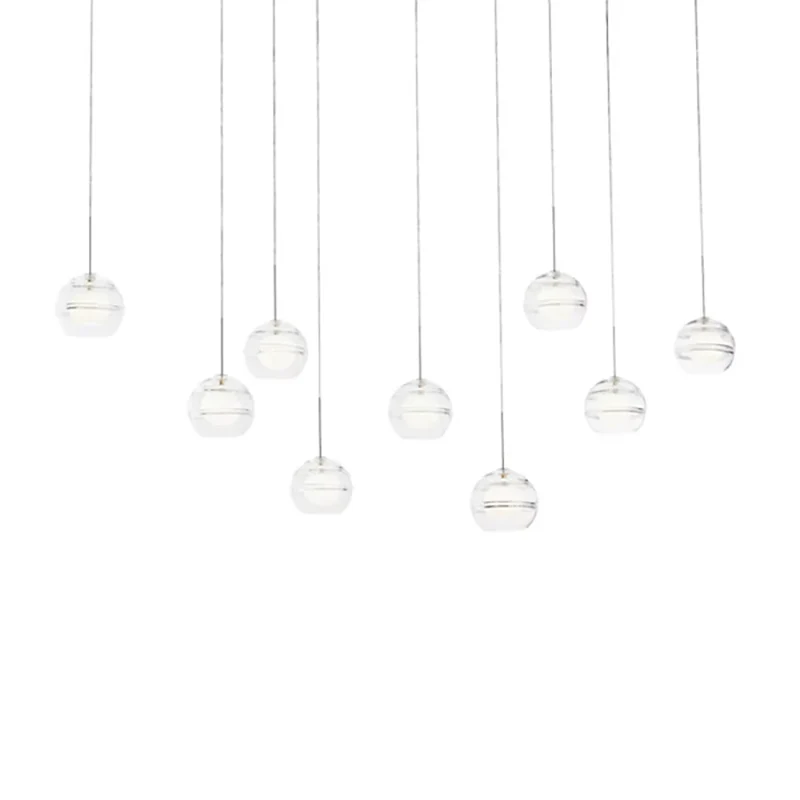 Nathan Modern Art Glass Ball Pendant Chandelier - Image 2