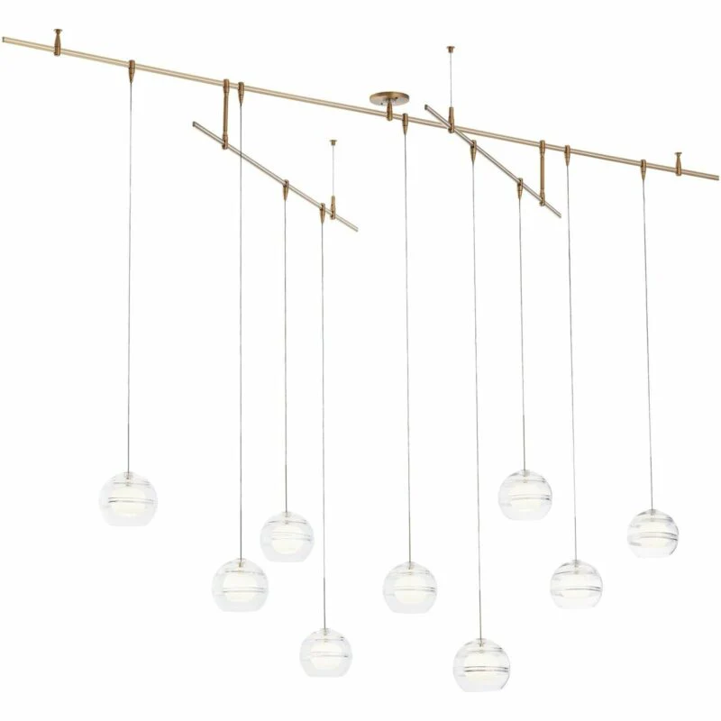 Nathan Modern Art Glass Ball Pendant Chandelier - Image 3