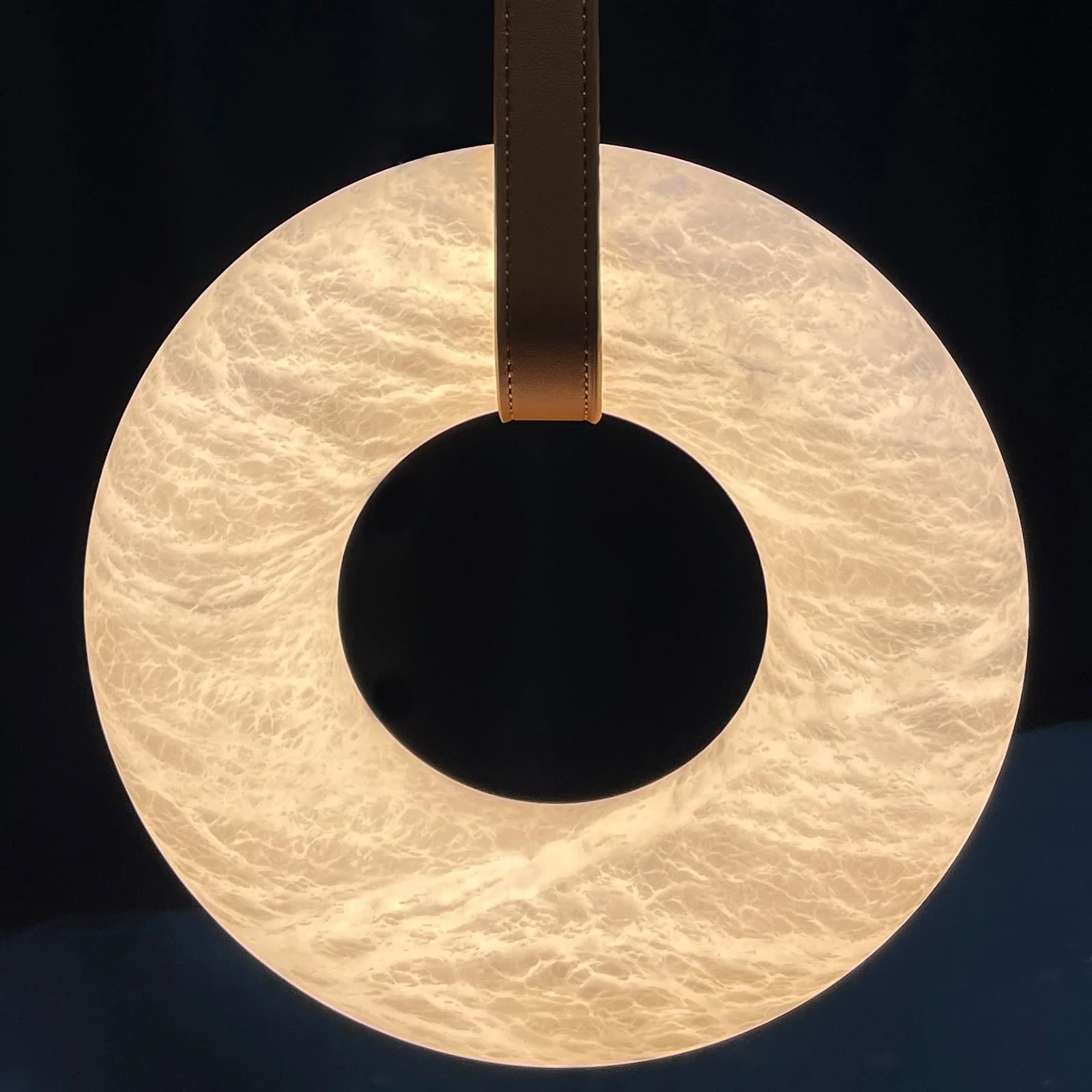 Natural Alabaster Pendant Lights, Round Shape Pendant Lighting - Image 2