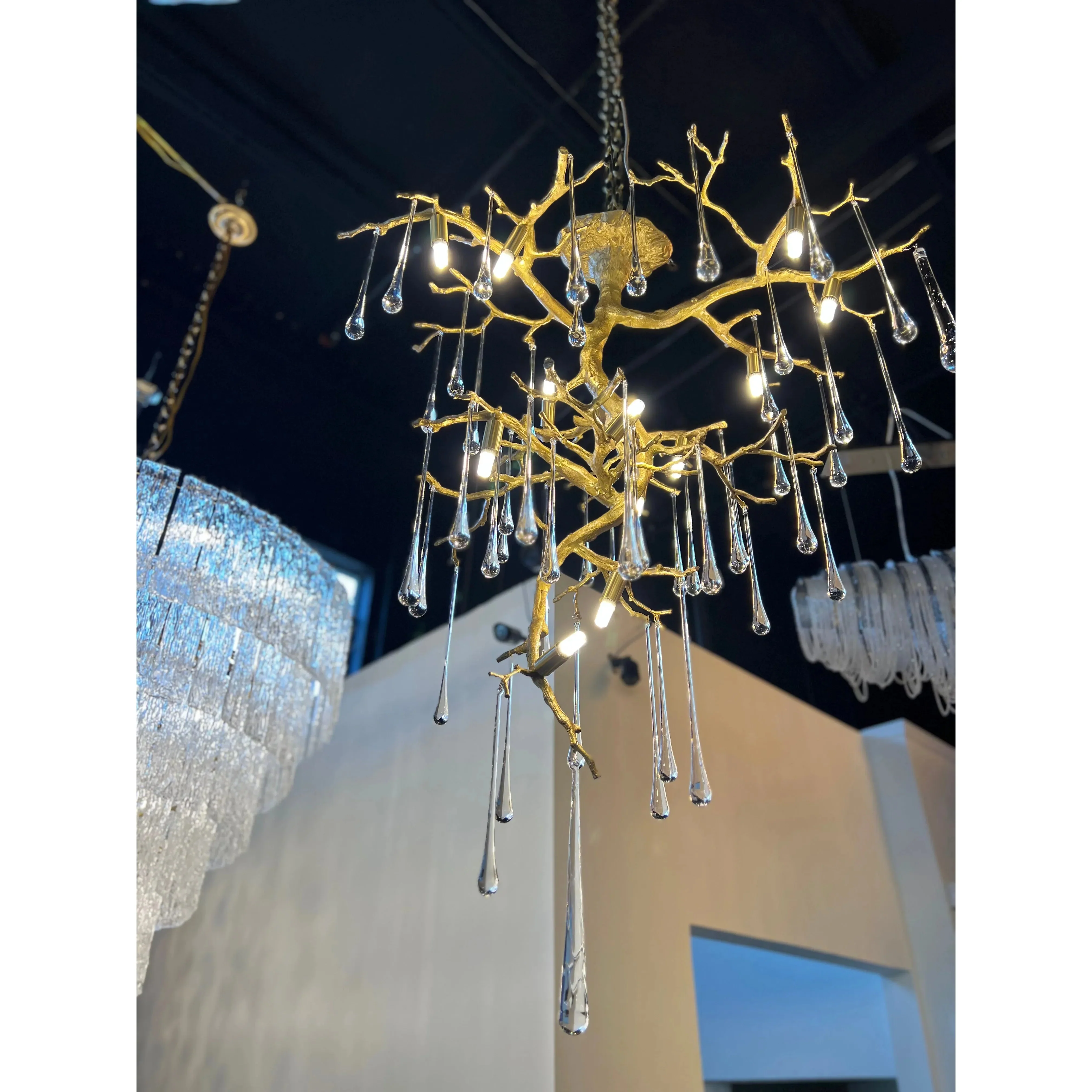 Willow Branch Glass Foyer Chandelier - Image 5