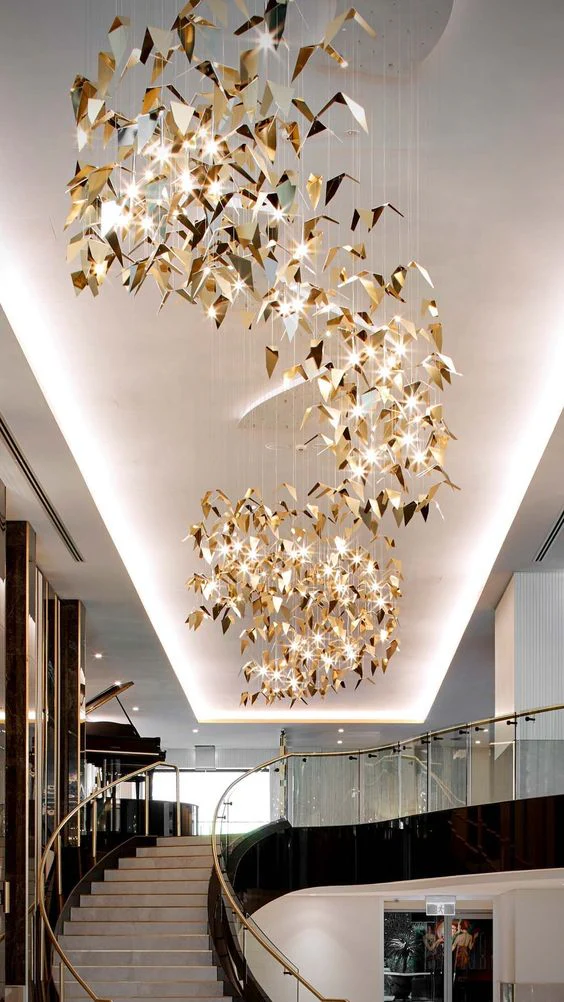 New Creative Golden Wings Floating Chandelier for Hall/Hotel/Restaurant - Image 3