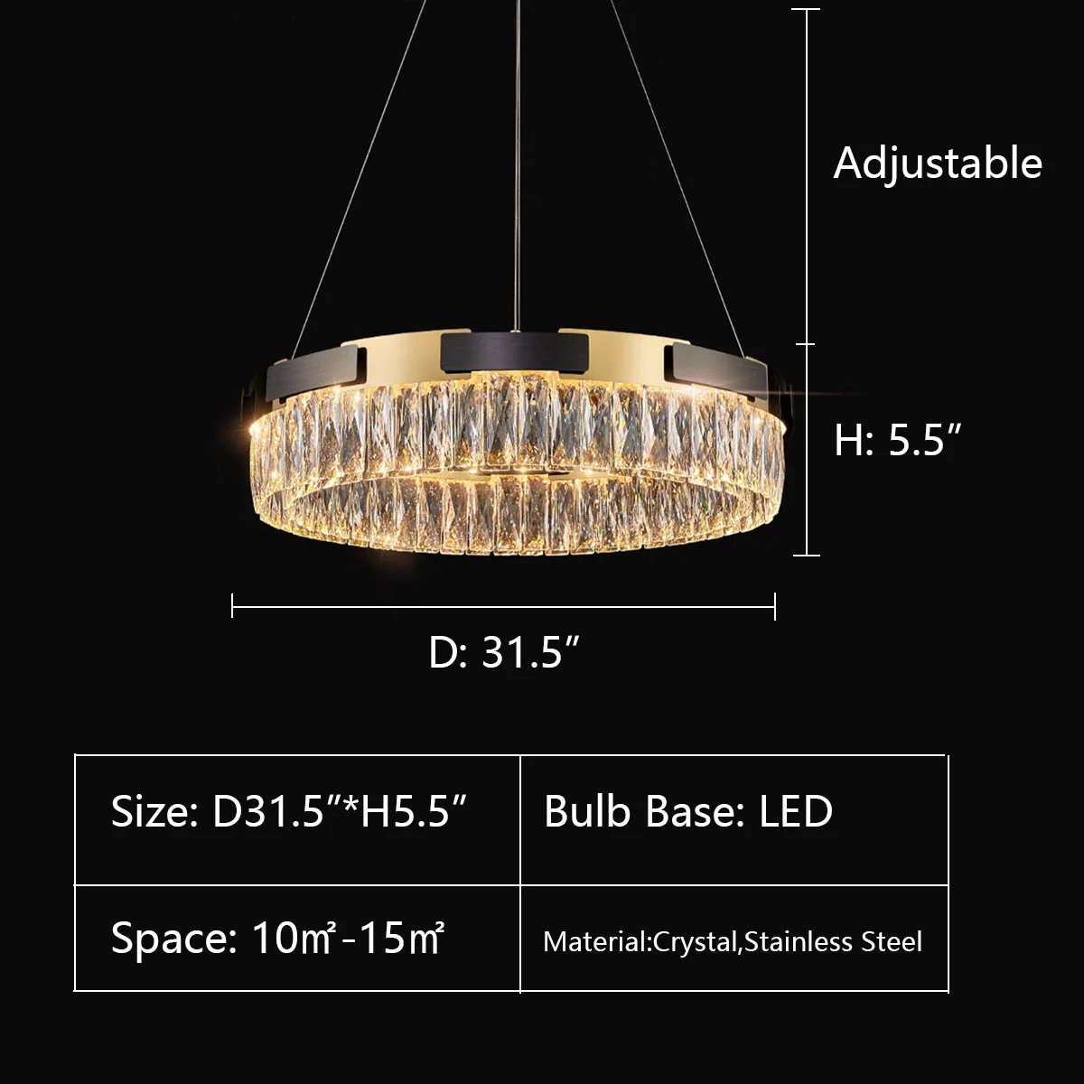 New Designer Recommended Modern Light Luxury Round/Oval Crystal Chandelier for Living Room/Dining Room - Image 15